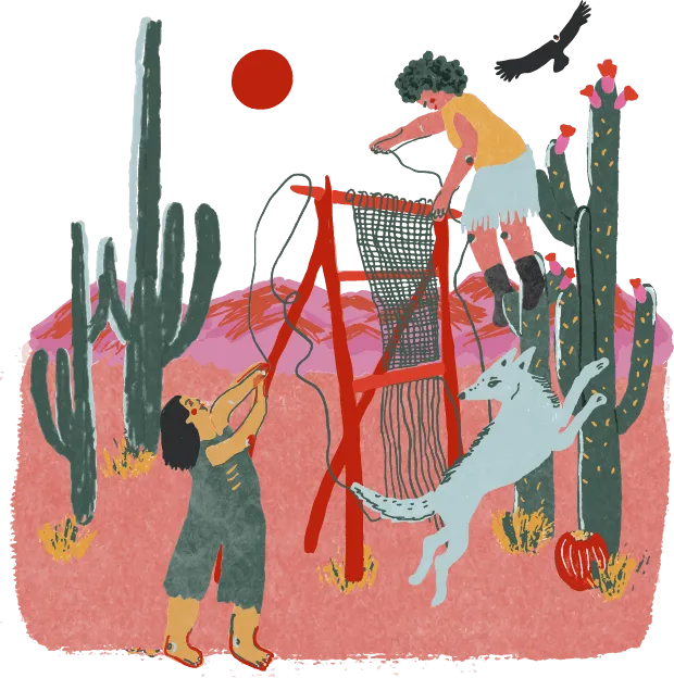 Ilustración de paisaje del evento